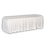 White Lycra frills